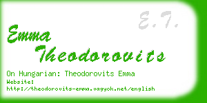 emma theodorovits business card